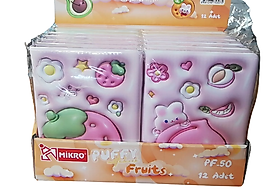 MİKRO PUFFY PF-50 FRUITS NOT DEFTERİ (RENK SORUNUZ)